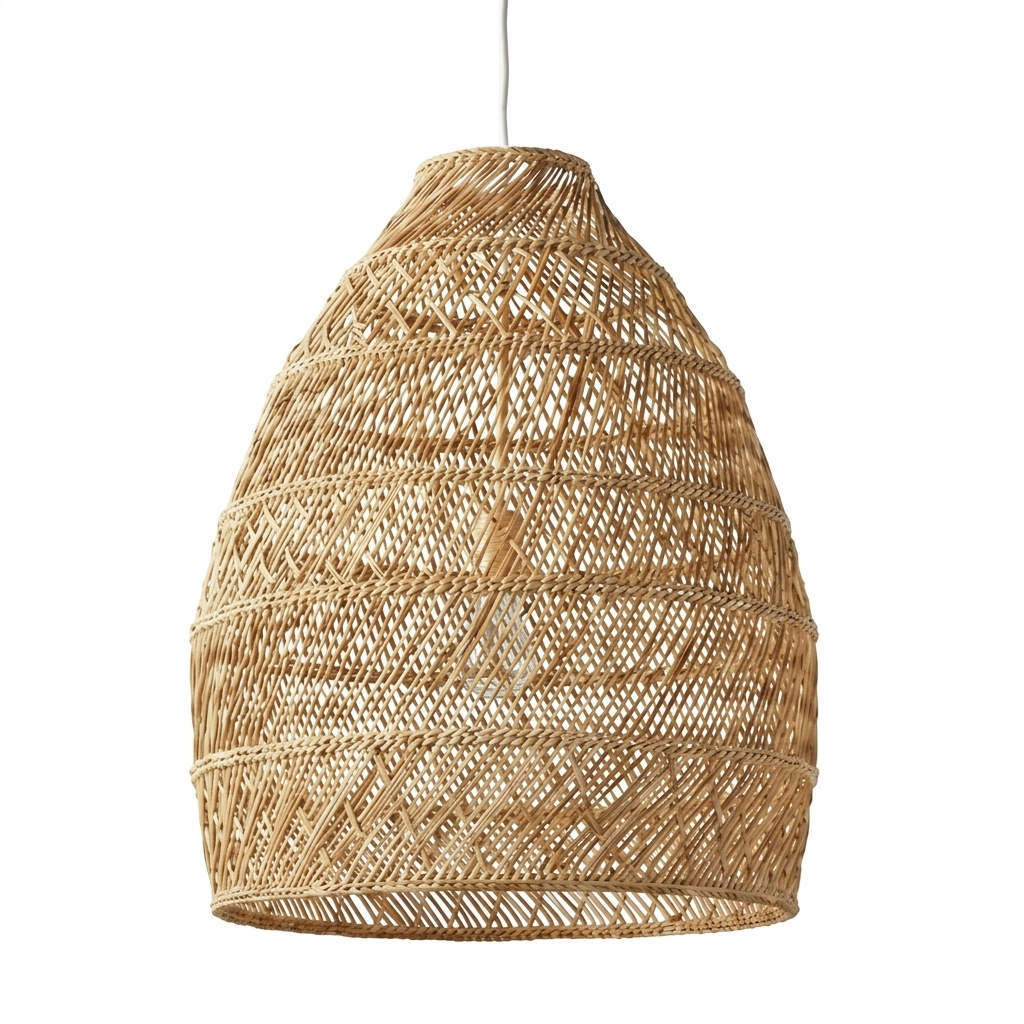 Handwoven Cane Pendant Ceiling Lamp