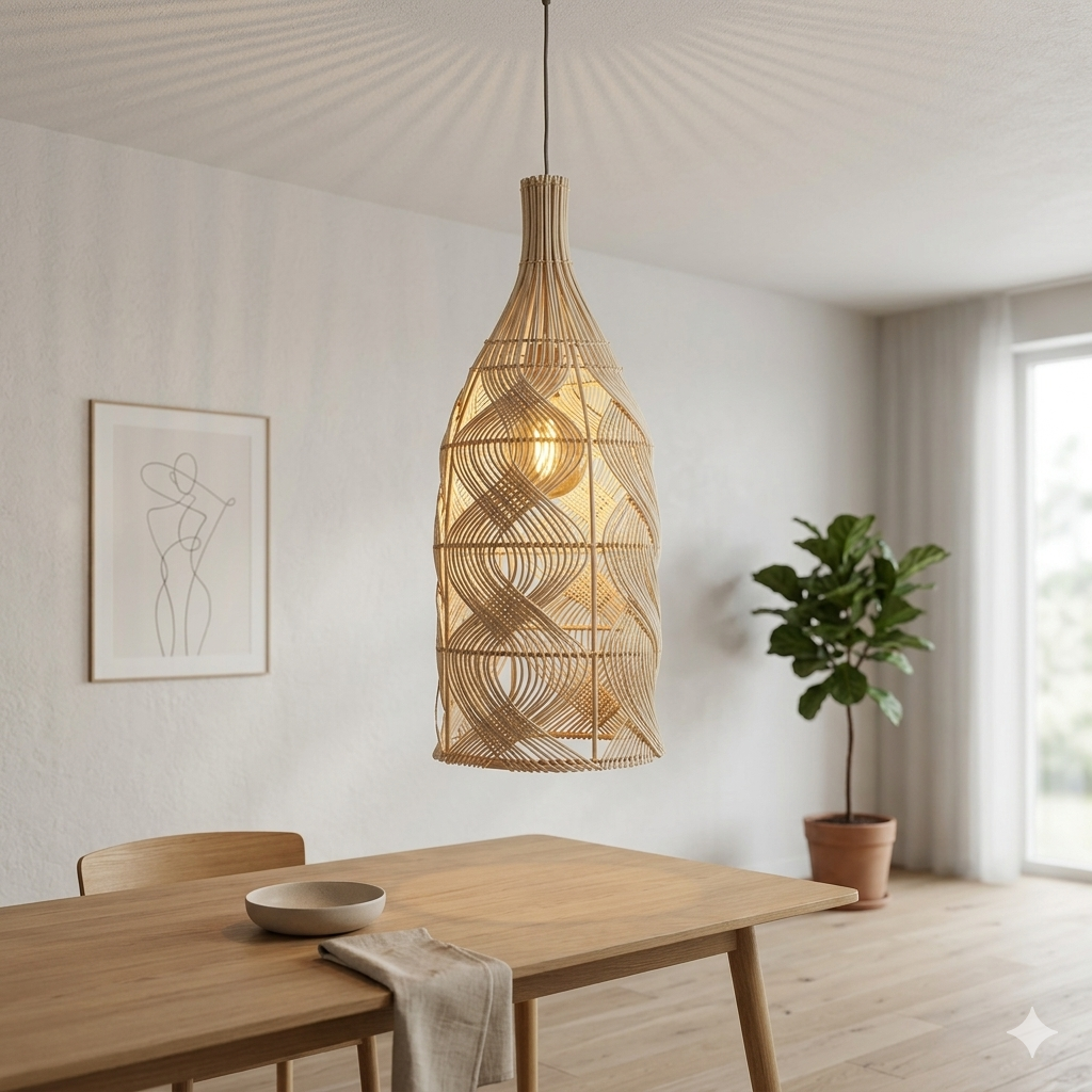 Decorative Cane Ceiling Pendant Lamp for Elegant Spaces
