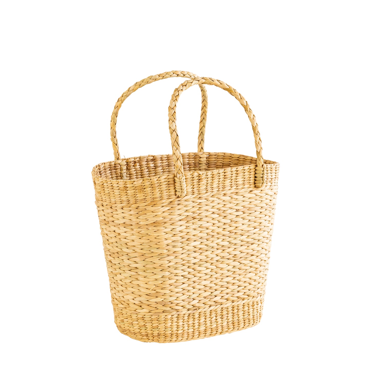 Kauna Grass, Water Hyacinth, Seagrass Handmade Shopping Basket - Medium Size Bag