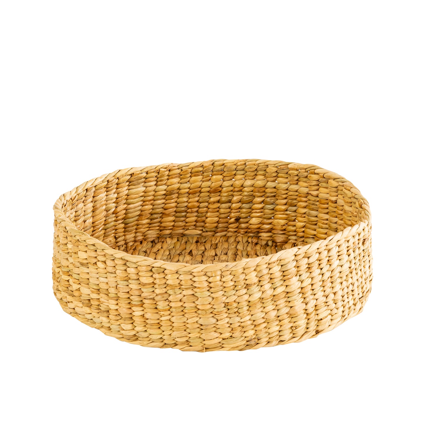 Seagrass Round Storage Baskets, Kauna Grass, Water Hyacinth Round Gifting Basket