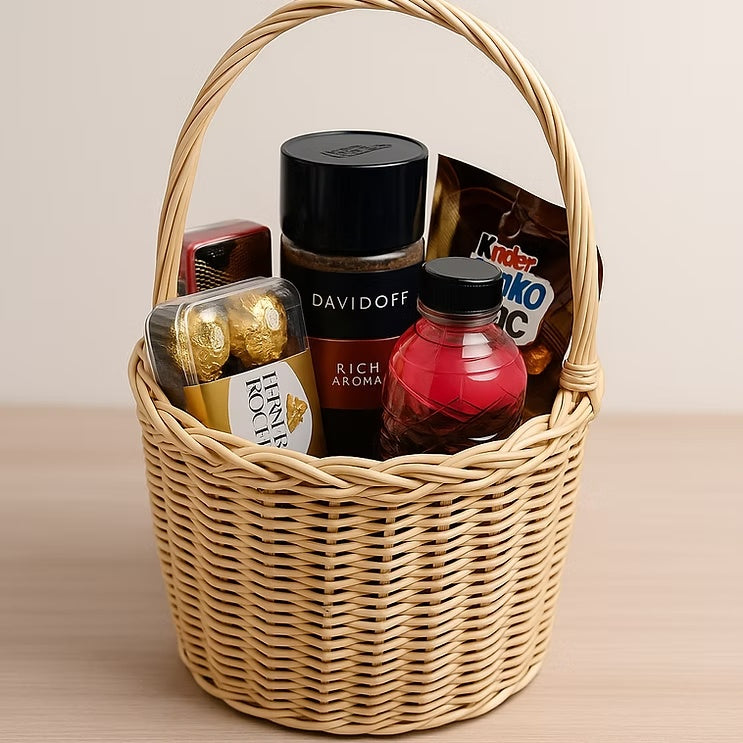 Handwoven Rattan Gift Basket