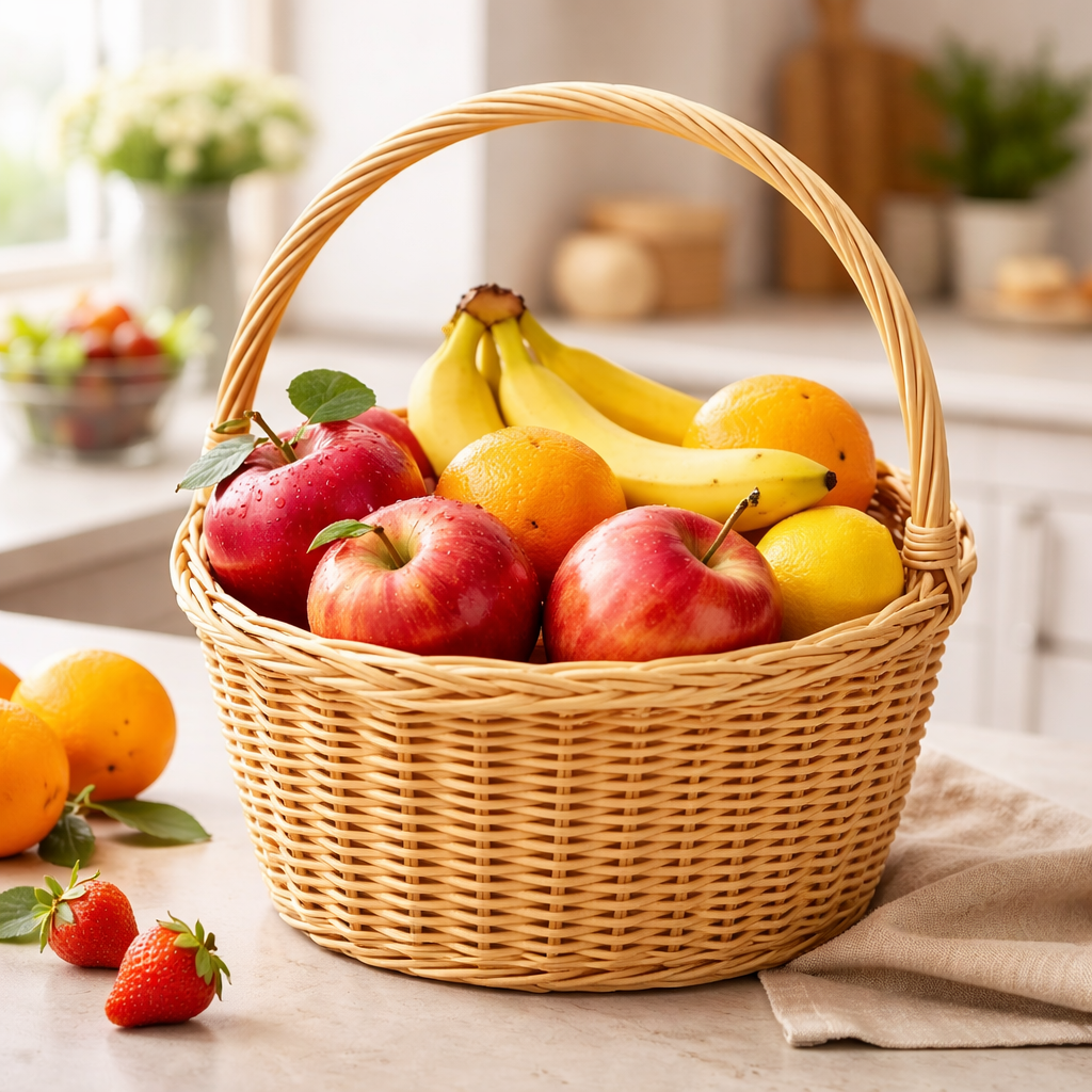 Handwoven Rattan Gift Basket