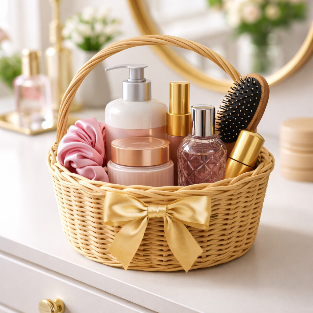 Handwoven Rattan Gift Basket