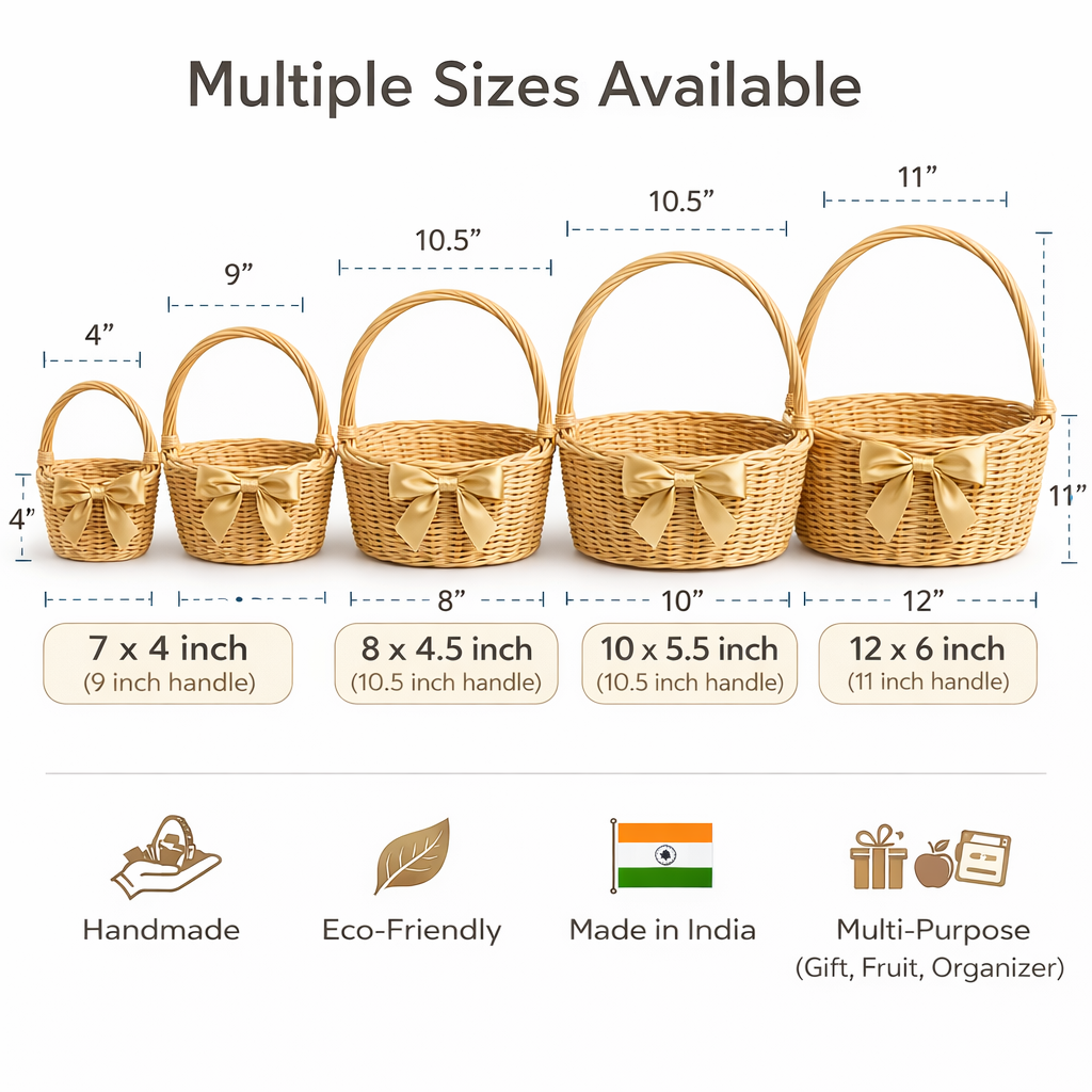 Handwoven Rattan Gift Basket