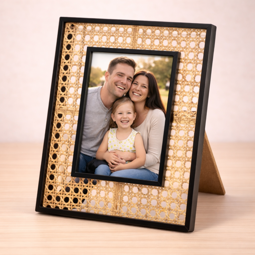 Family memories in a cane frame