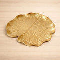 Golden Metal Leaf Decorative Tray