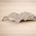 Silver Metal Leaf Decorative Tray