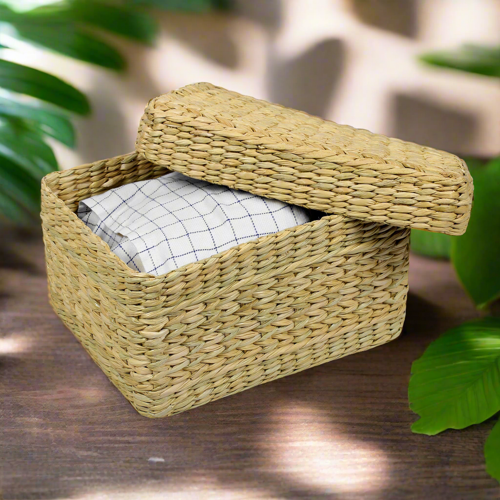 Seagrass Lid Box Small