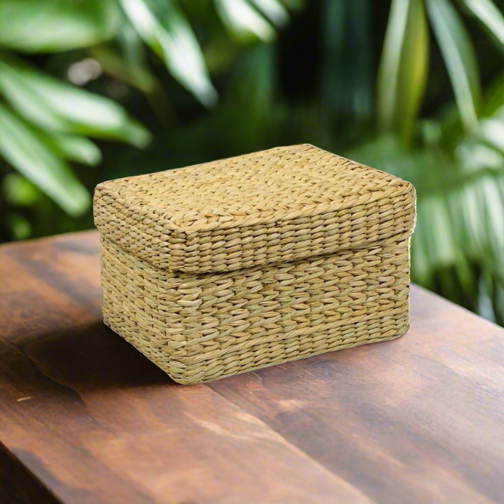 Seagrass Lid Box Small