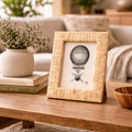vintage rattan picture frame
