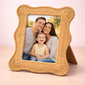 Wicker frame with family portrait
