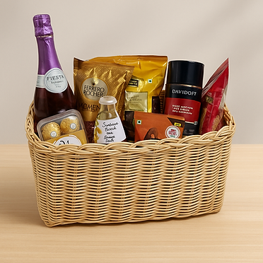 Handmade Rattan Rectangular Gift Basket