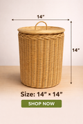 Handwoven Rattan Laundry & toys Basket