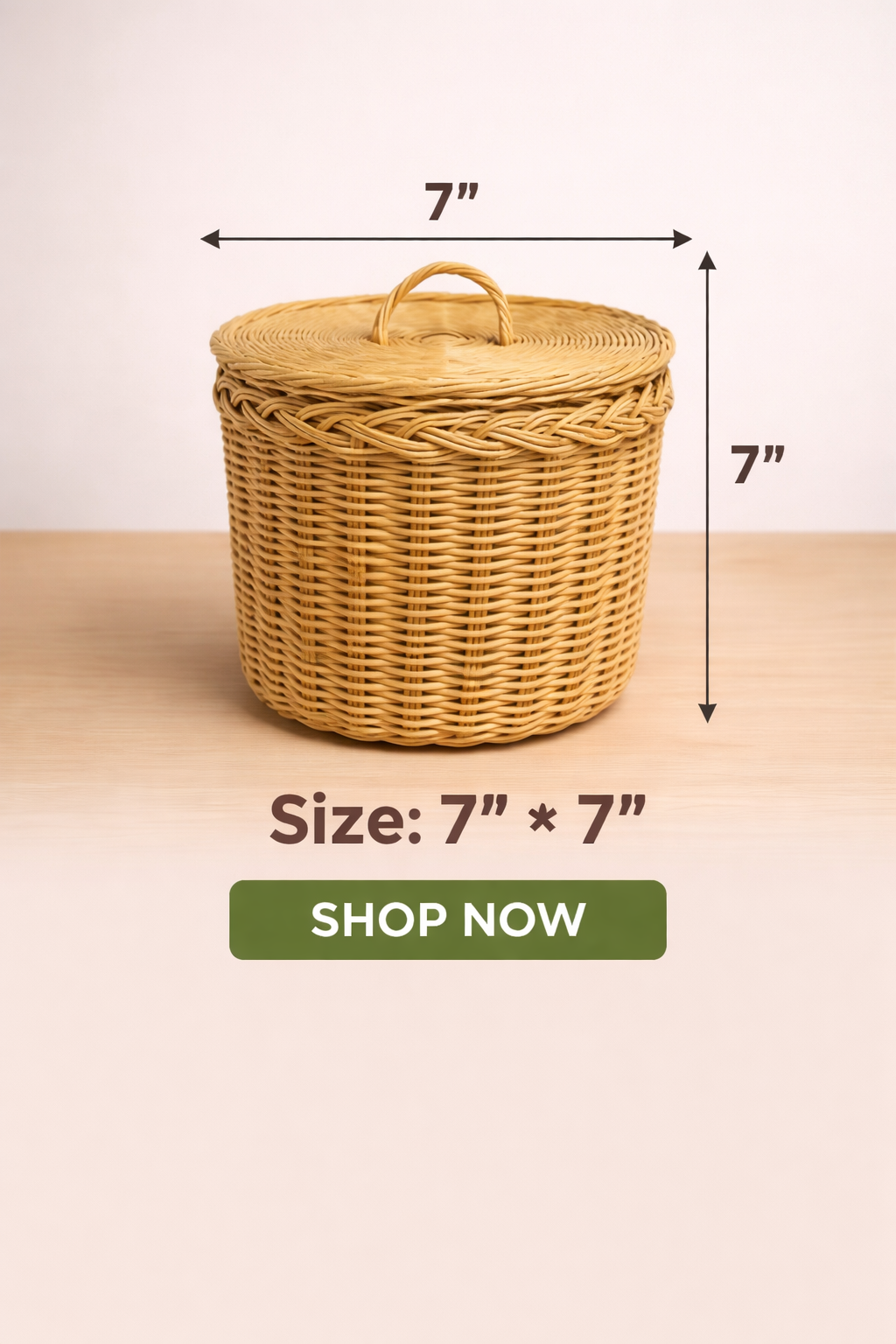 Handwoven Rattan Laundry & toys Basket