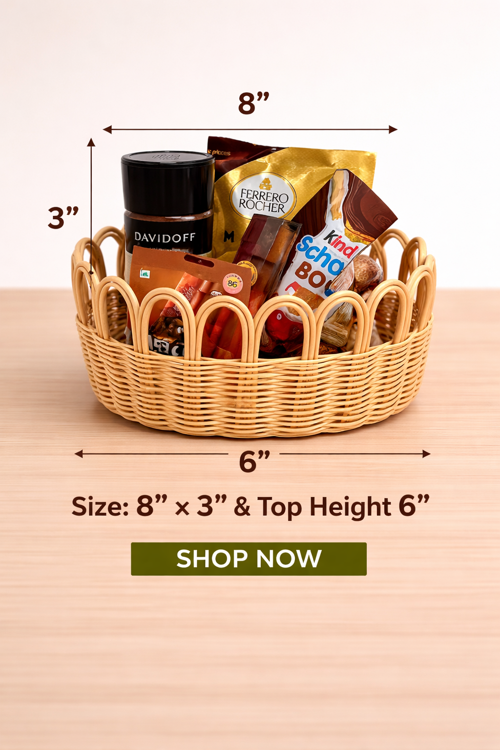 Handwoven Rattan Fruits / Gift Basket