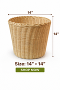 Handwoven Rattan Planter / Laundry Basket