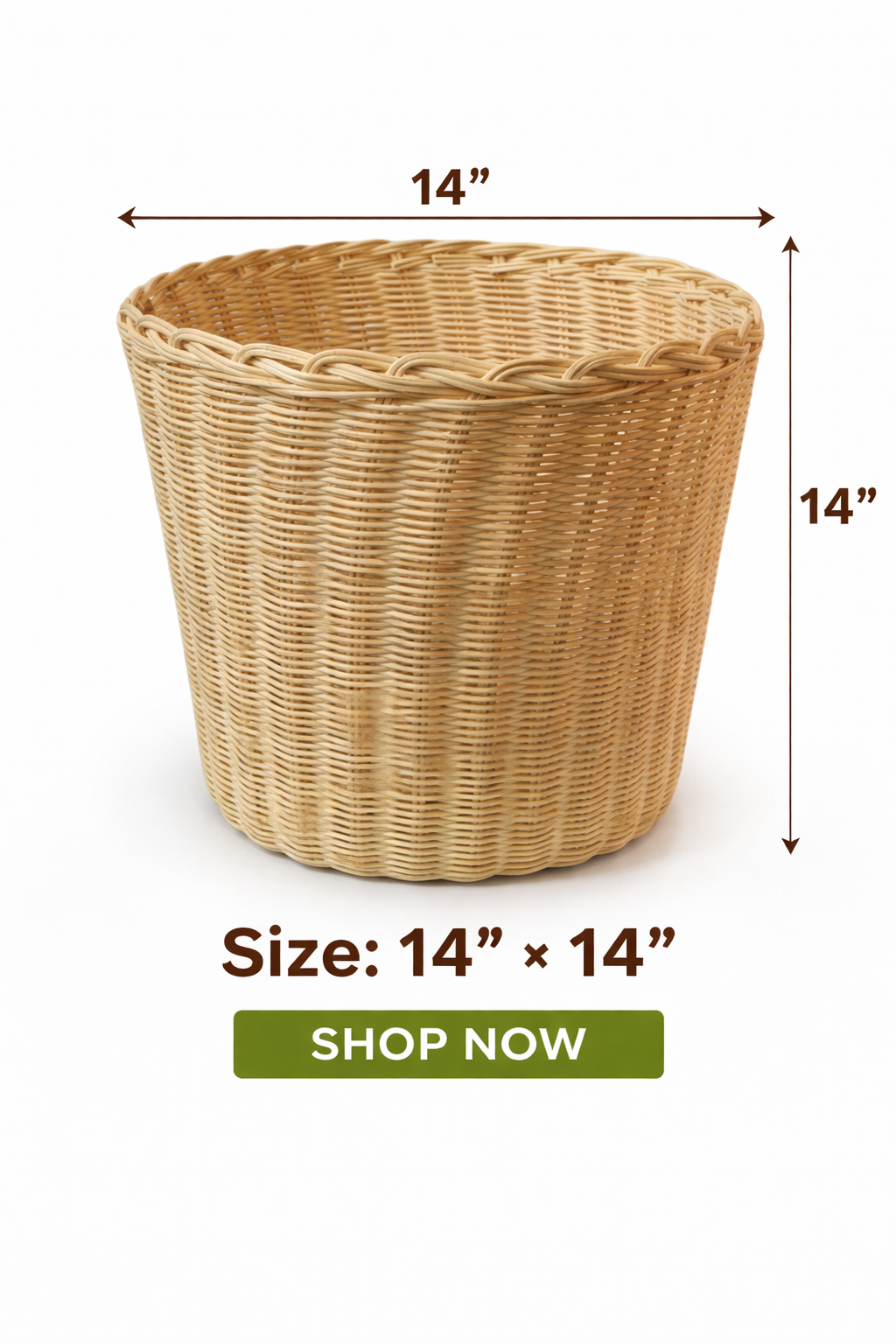 Handwoven Rattan Planter / Laundry Basket