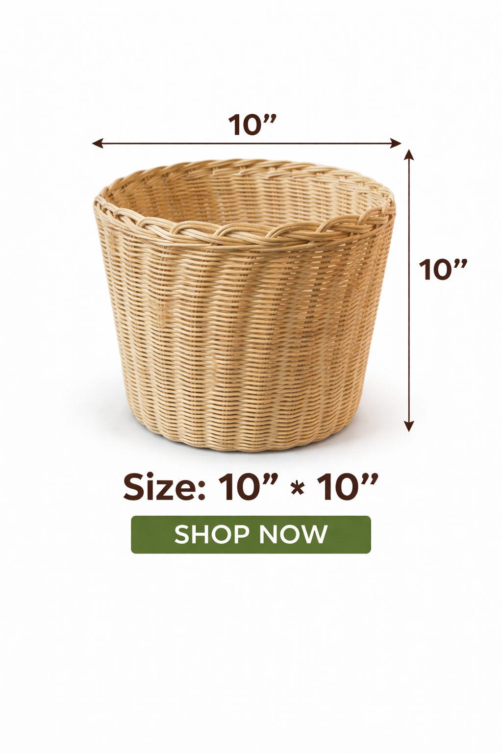 Handwoven Rattan Planter / Laundry Basket