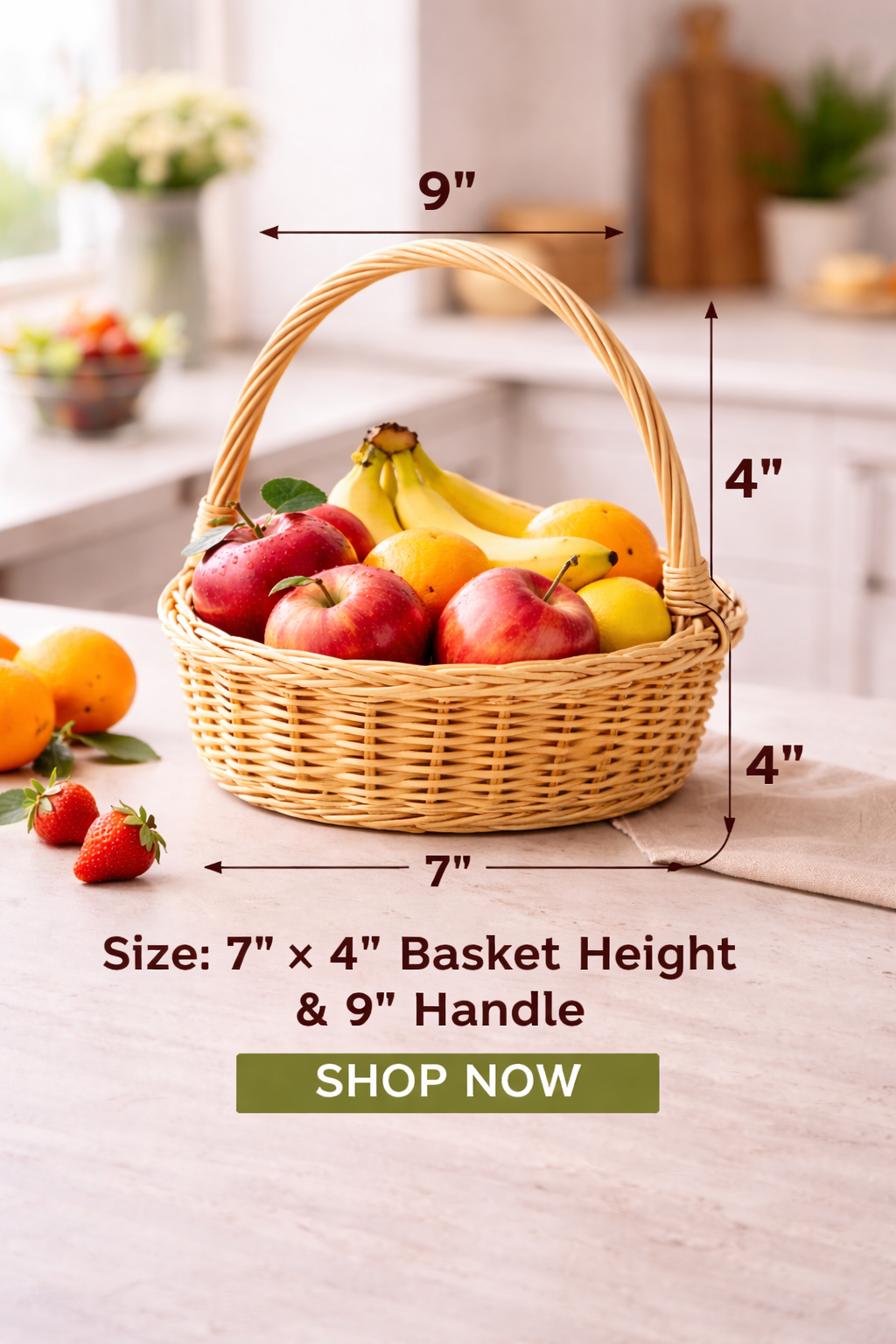 Handwoven Rattan Gift Basket
