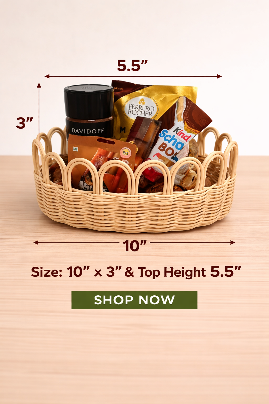 Handwoven Rattan Fruits / Gift Basket