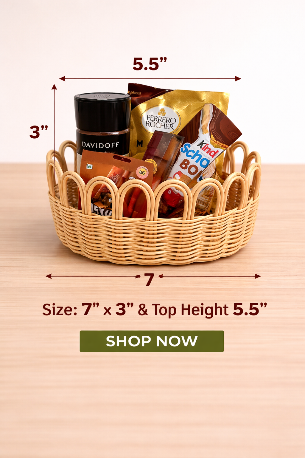 Handwoven Rattan Fruits / Gift Basket