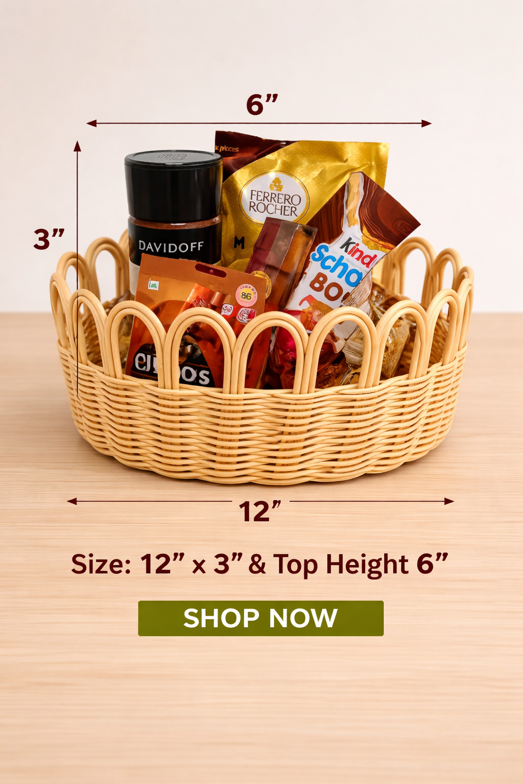 Handwoven Rattan Fruits / Gift Basket
