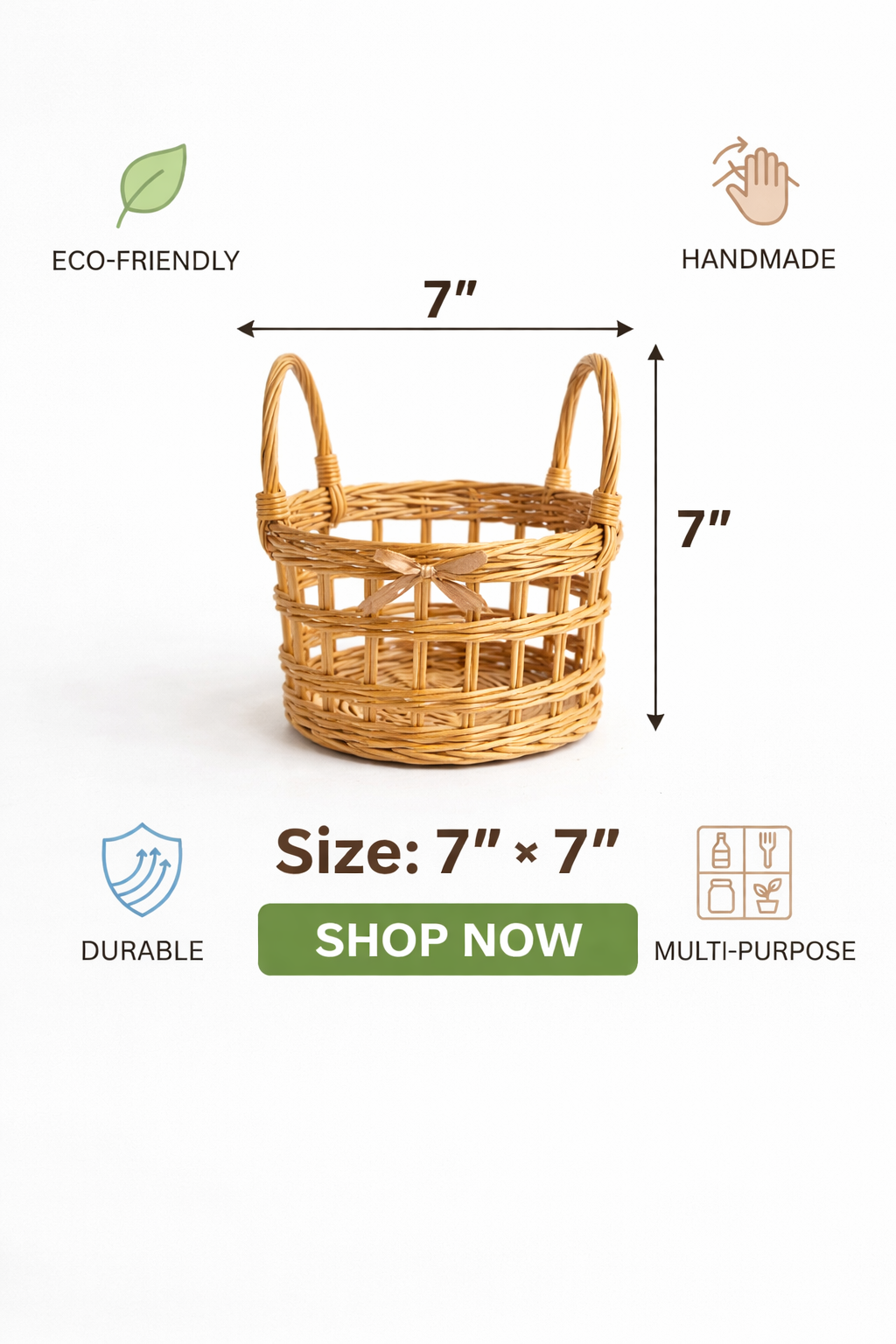 Handmade Rattan Cane gift Basket