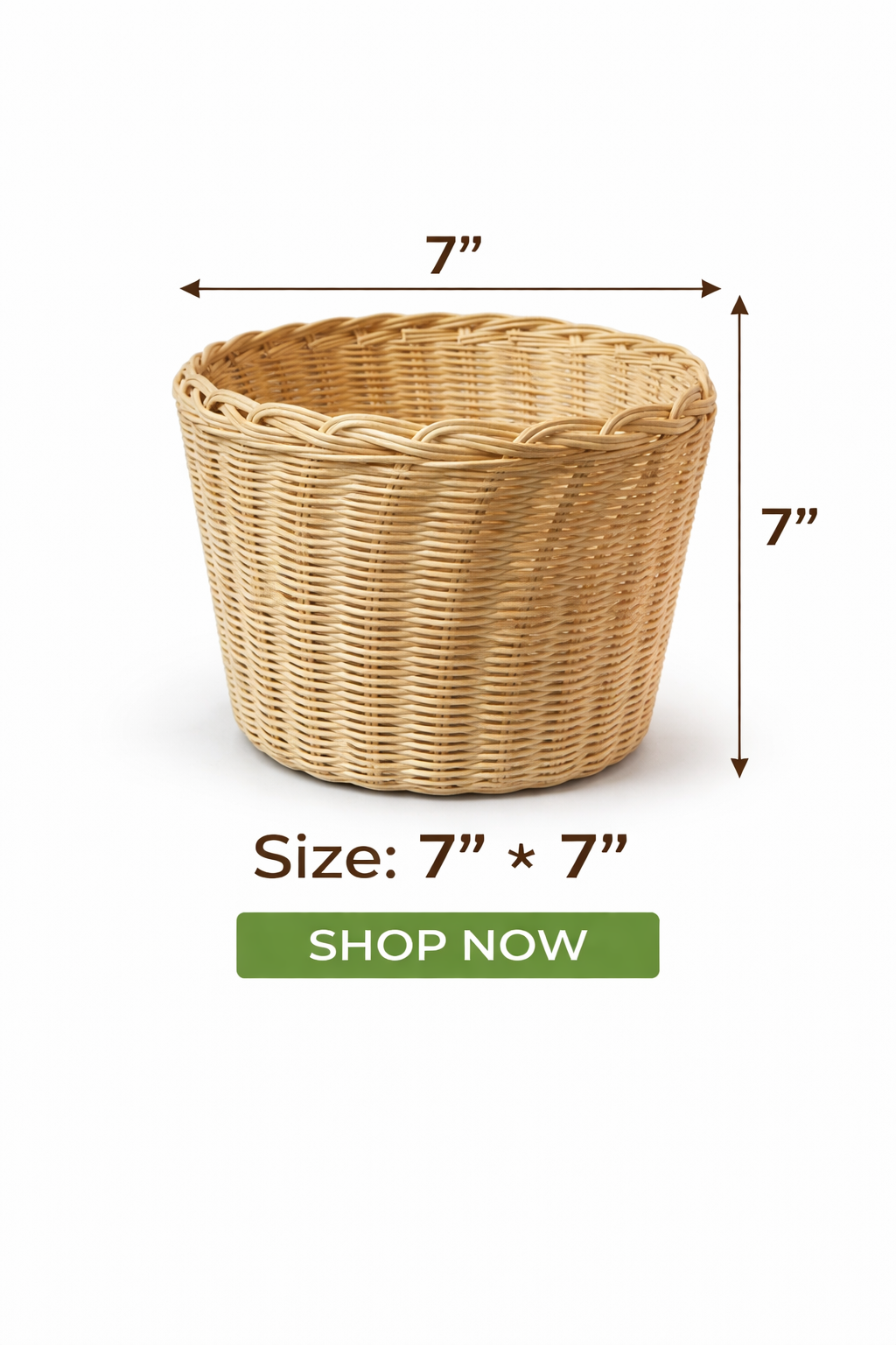 Handwoven Rattan Planter / Laundry Basket