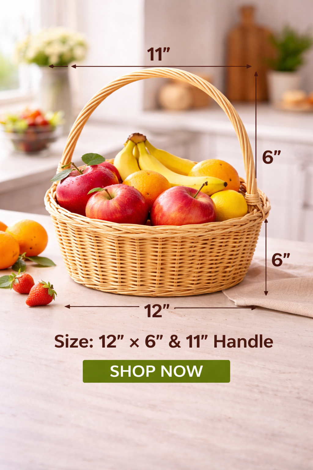 Handwoven Rattan Gift Basket