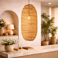 Handwoven Cane Pendant Ceiling Lamp