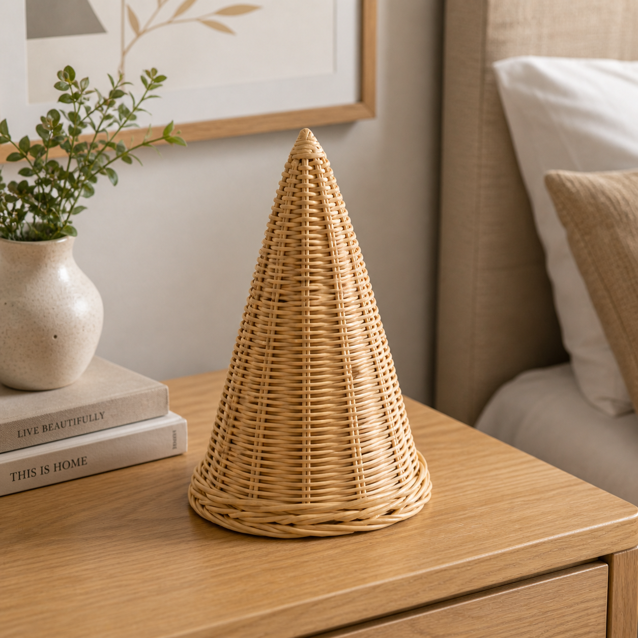 Handmade Cane Rattan Christmas Cap