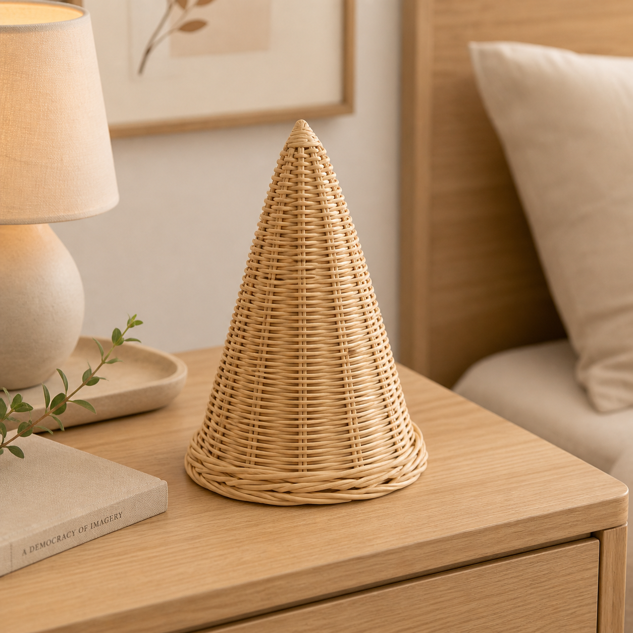 Handmade Cane Rattan Christmas Cap