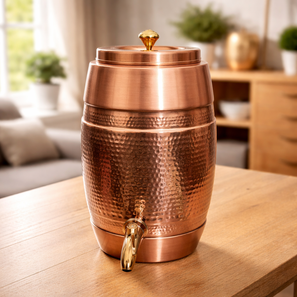 Premium Handmade Copper Water Dispenser – 5L
