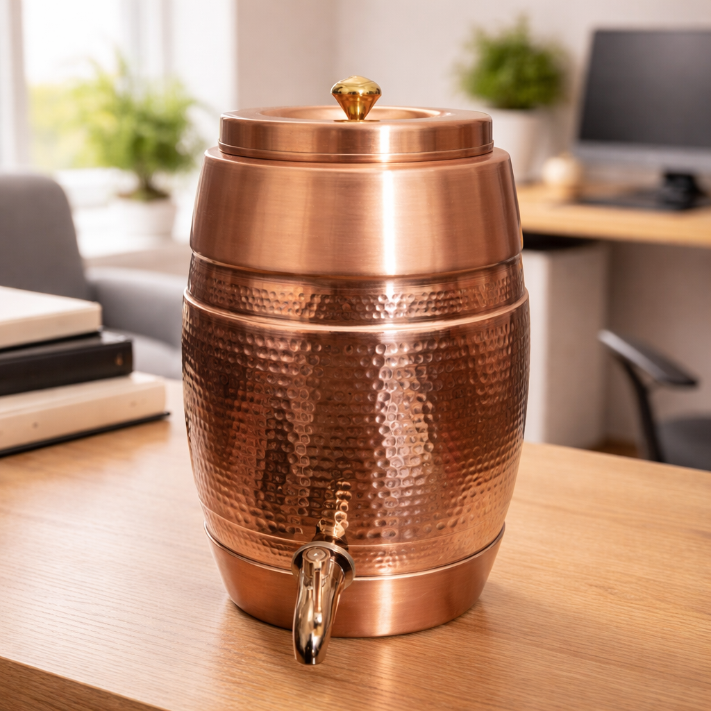 Premium Handmade Copper Water Dispenser – 5L
