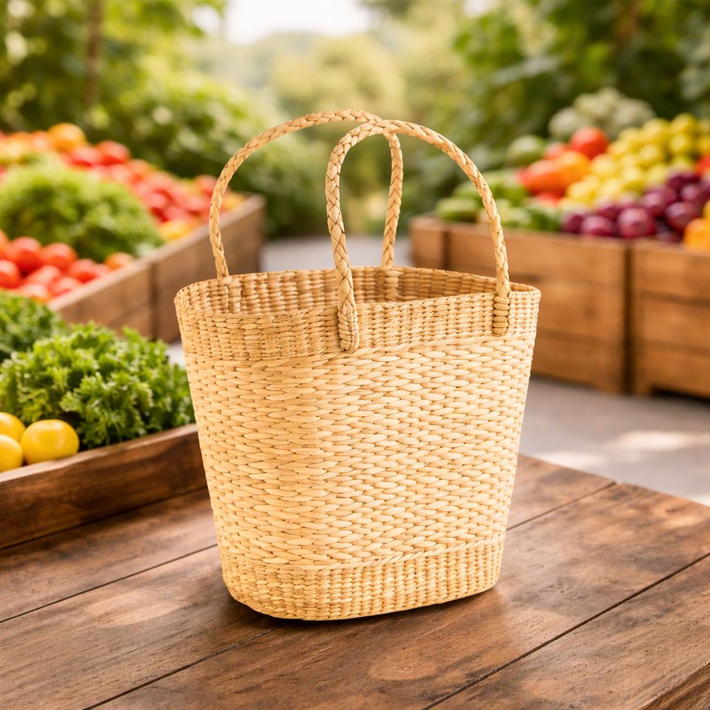 Oval Natural Storage & Carry Basket