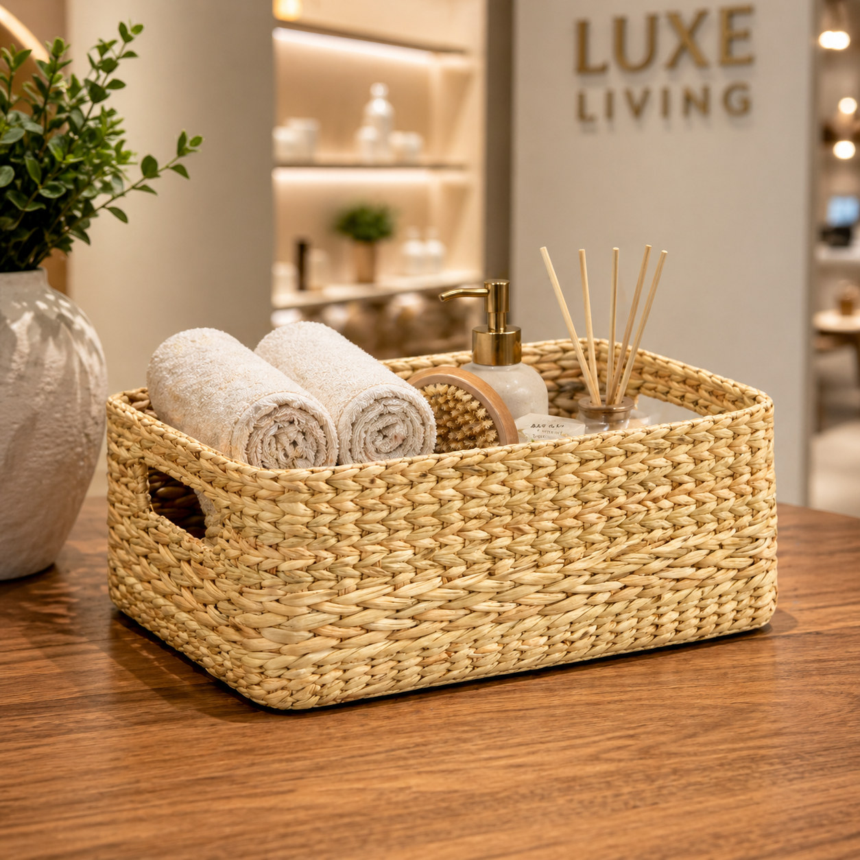 Rectangular Natural Storage Basket