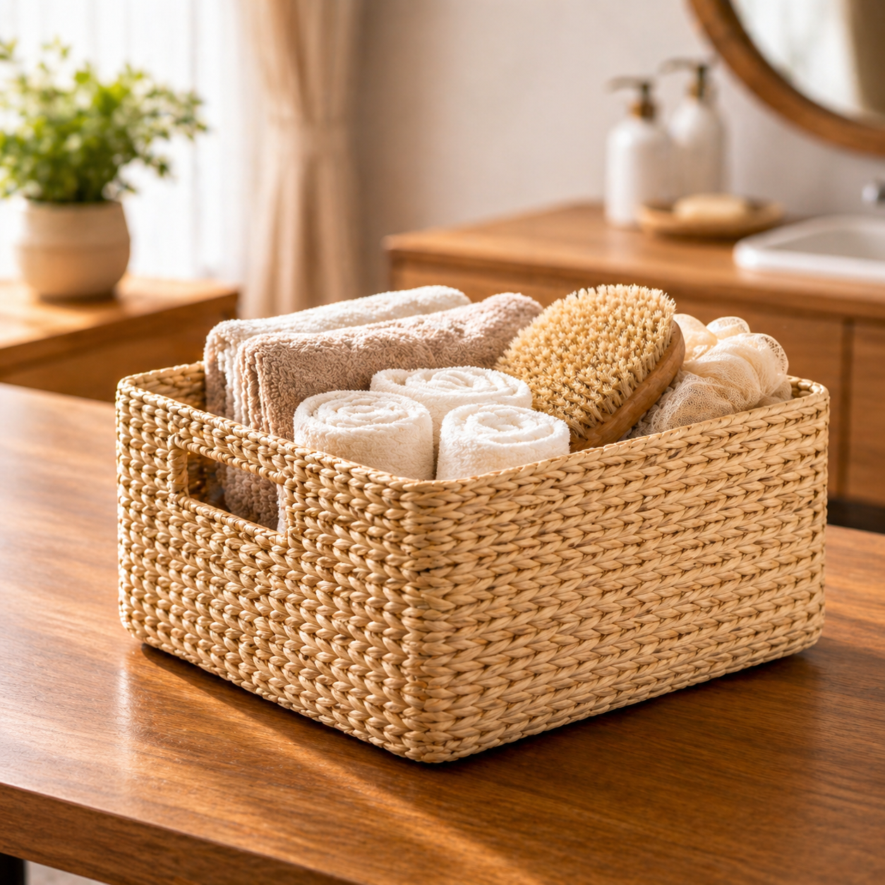 Rectangular Natural Storage Basket