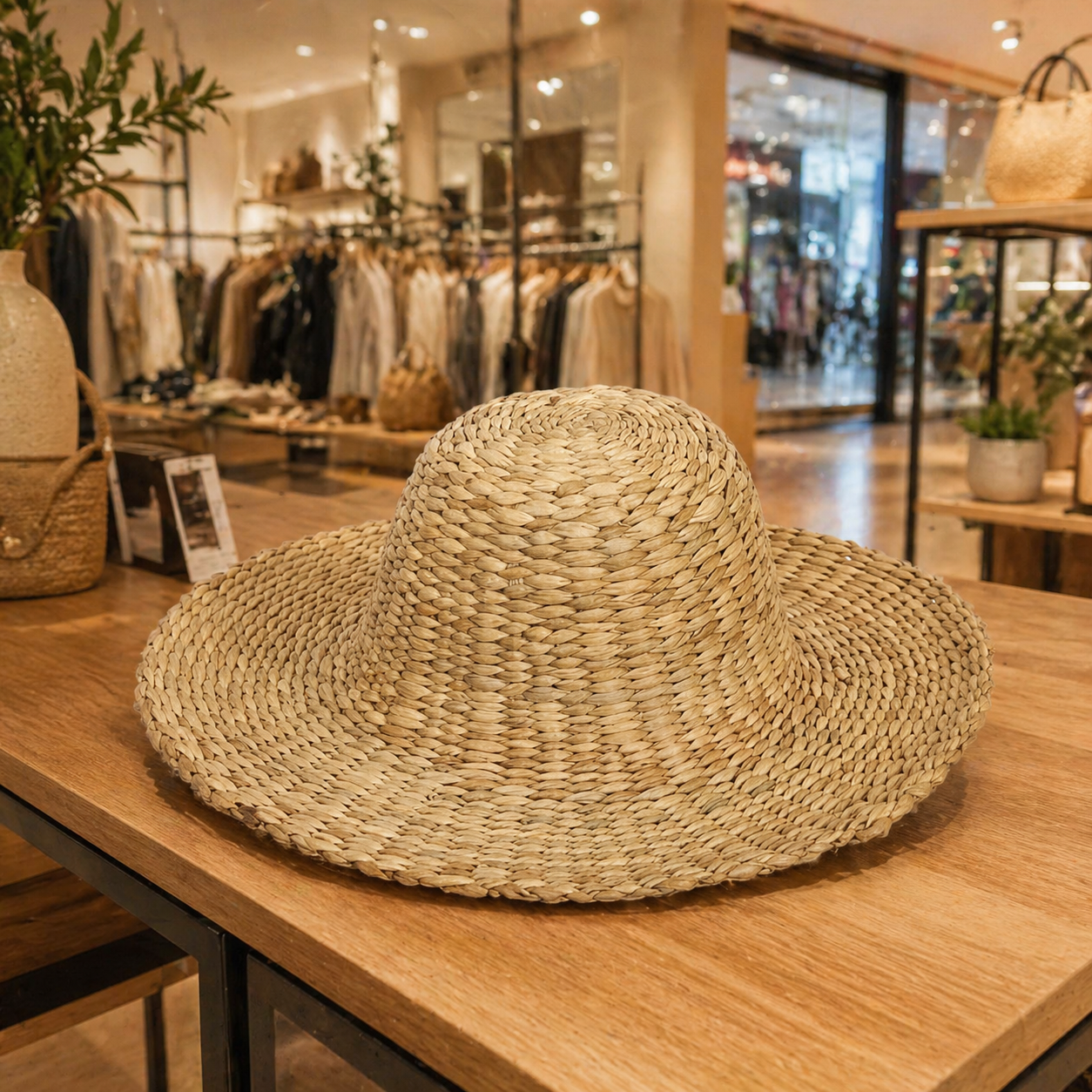 Natural Round Picnic & Party Cap