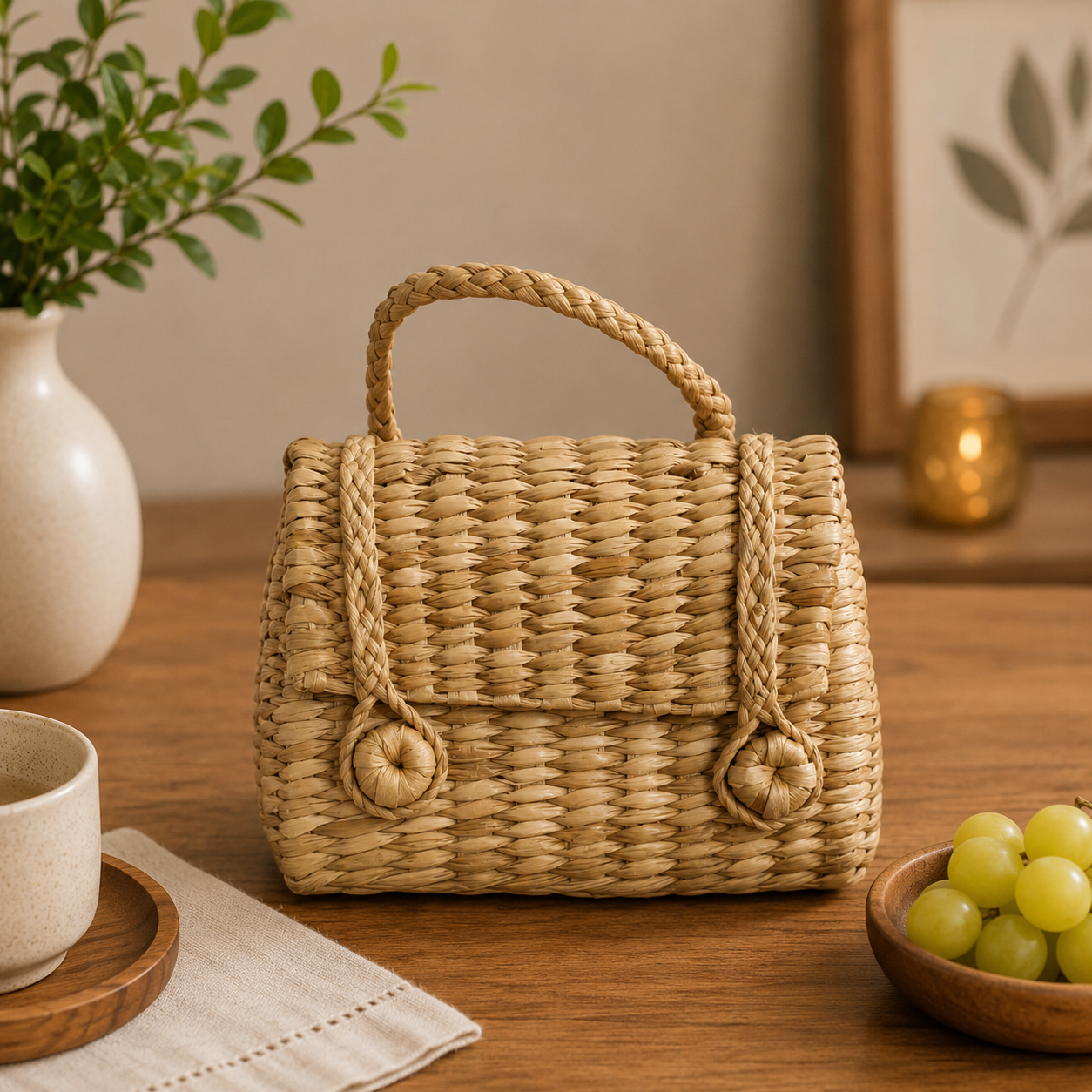 Oval Natural Storage & Carry Bag