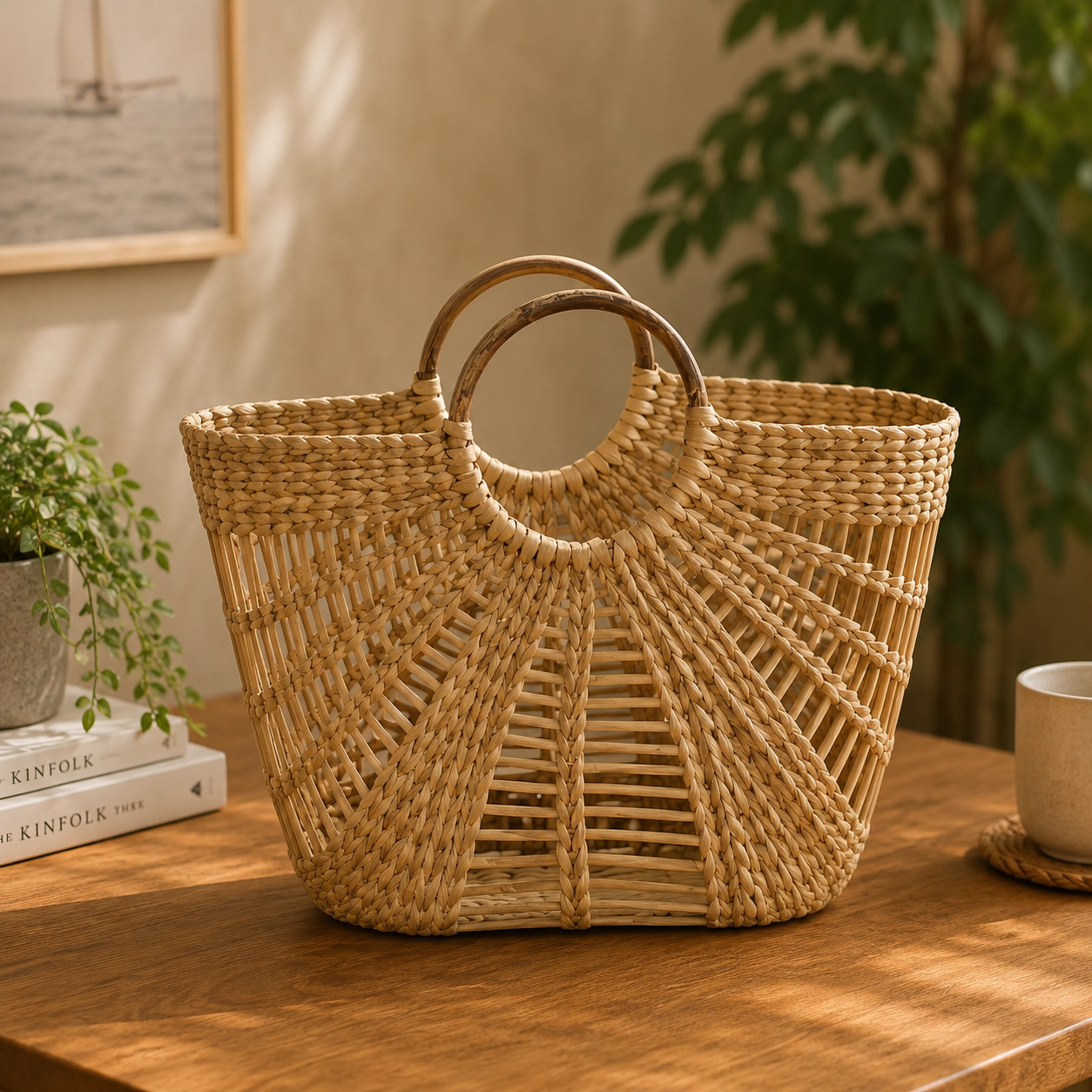 Oval Natural Shopping & Storage Basket
